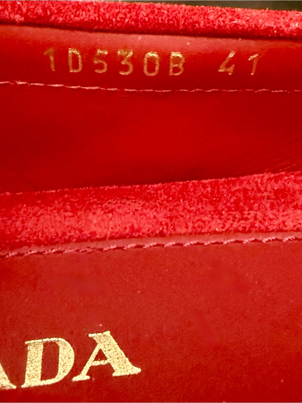 NWOB (Size 41) Prada Red Suede Driving Loafers - Picture 4 of 4